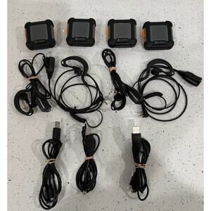 Set of 4 Cobra ACT220B Chat Tag Rock Wearable Walkie Talkies - Waterproof